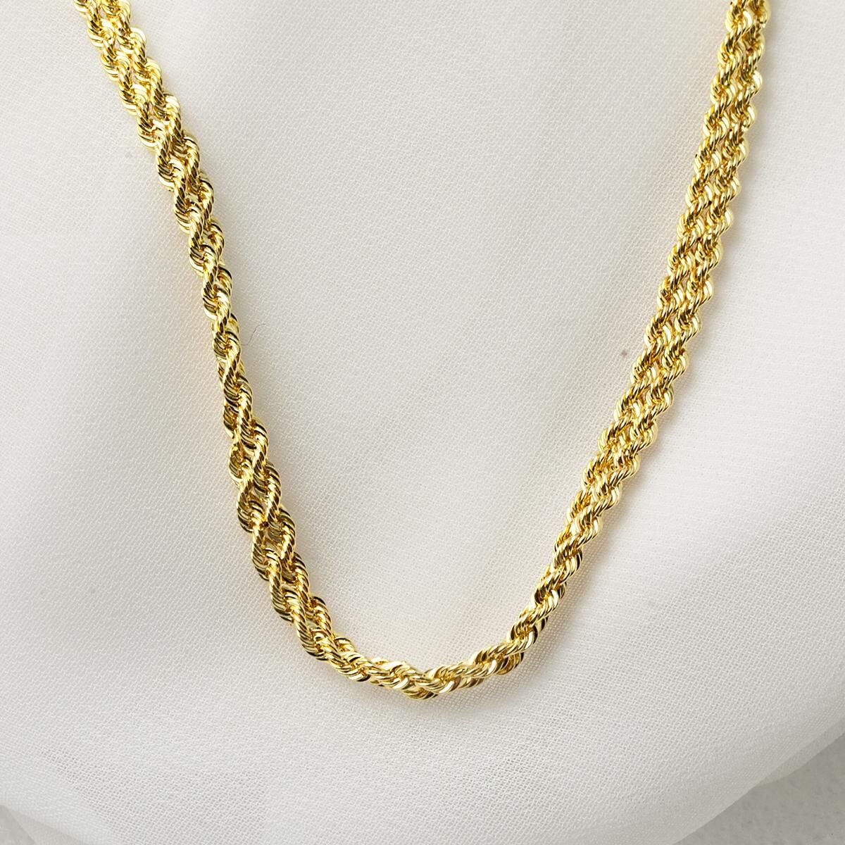 14K Yellow Gold Braided Chain 50 cm