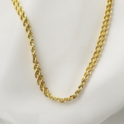 14K Yellow Gold Braided Chain 50 cm