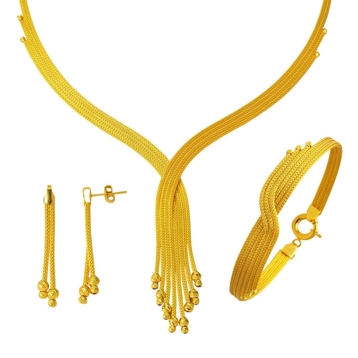 14K Yellow Gold Braided Wedding Set (34.19 g)