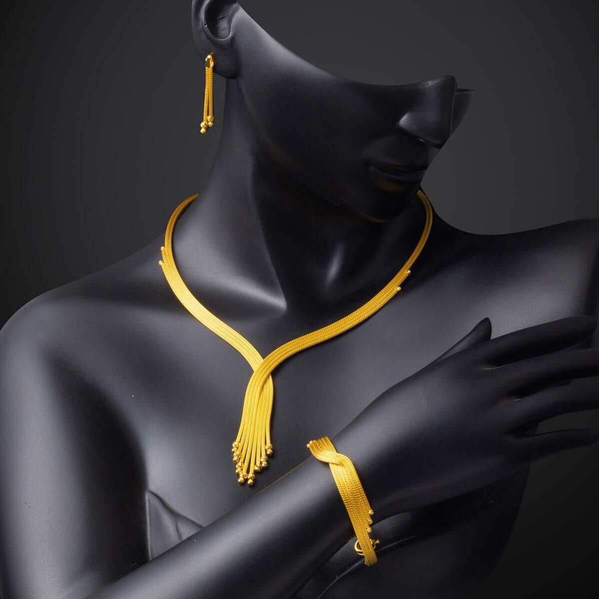 14K Yellow Gold Braided Wedding Set (34.19 g)