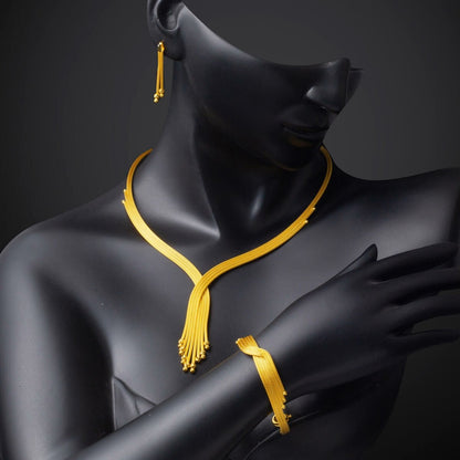 14K Yellow Gold Braided Wedding Set (34.19 g)