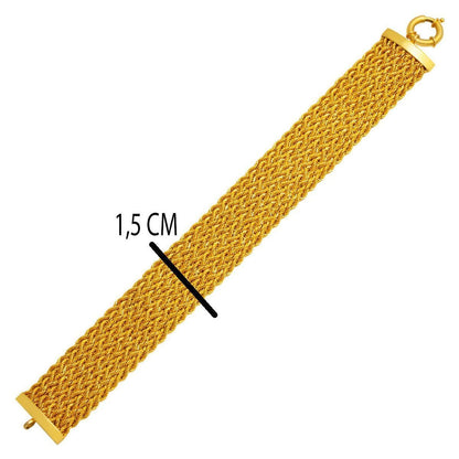14K Yellow Gold Braided Chain Bracelet (14.25 g)
