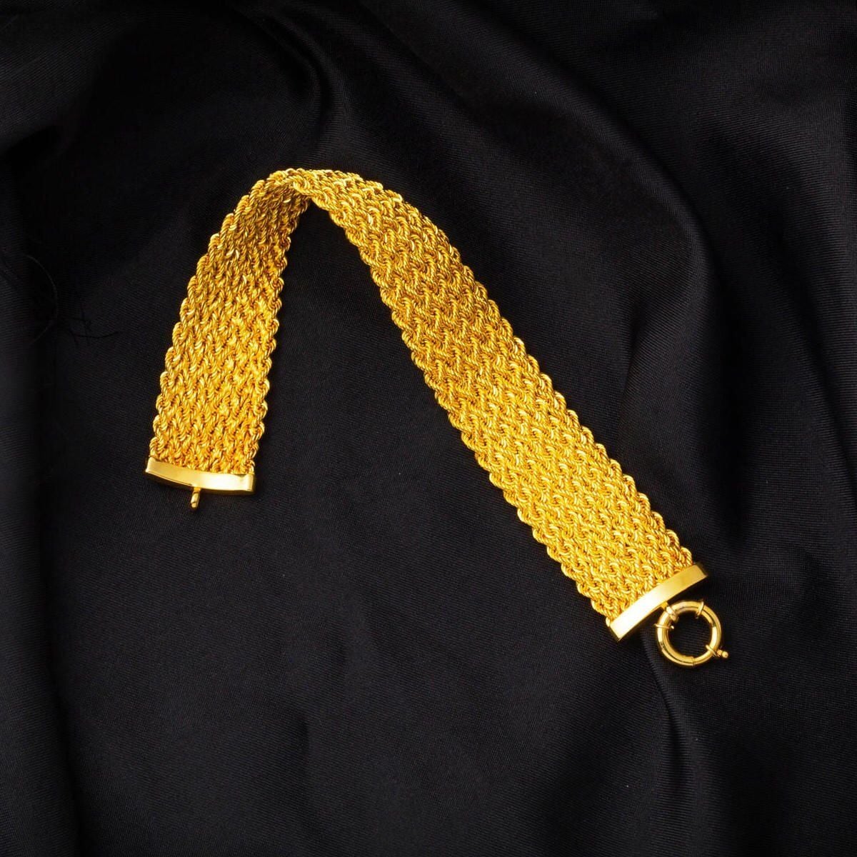 14K Yellow Gold Braided Chain Bracelet (14.25 g)