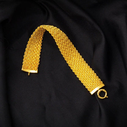 14K Yellow Gold Braided Chain Bracelet (14.25 g)