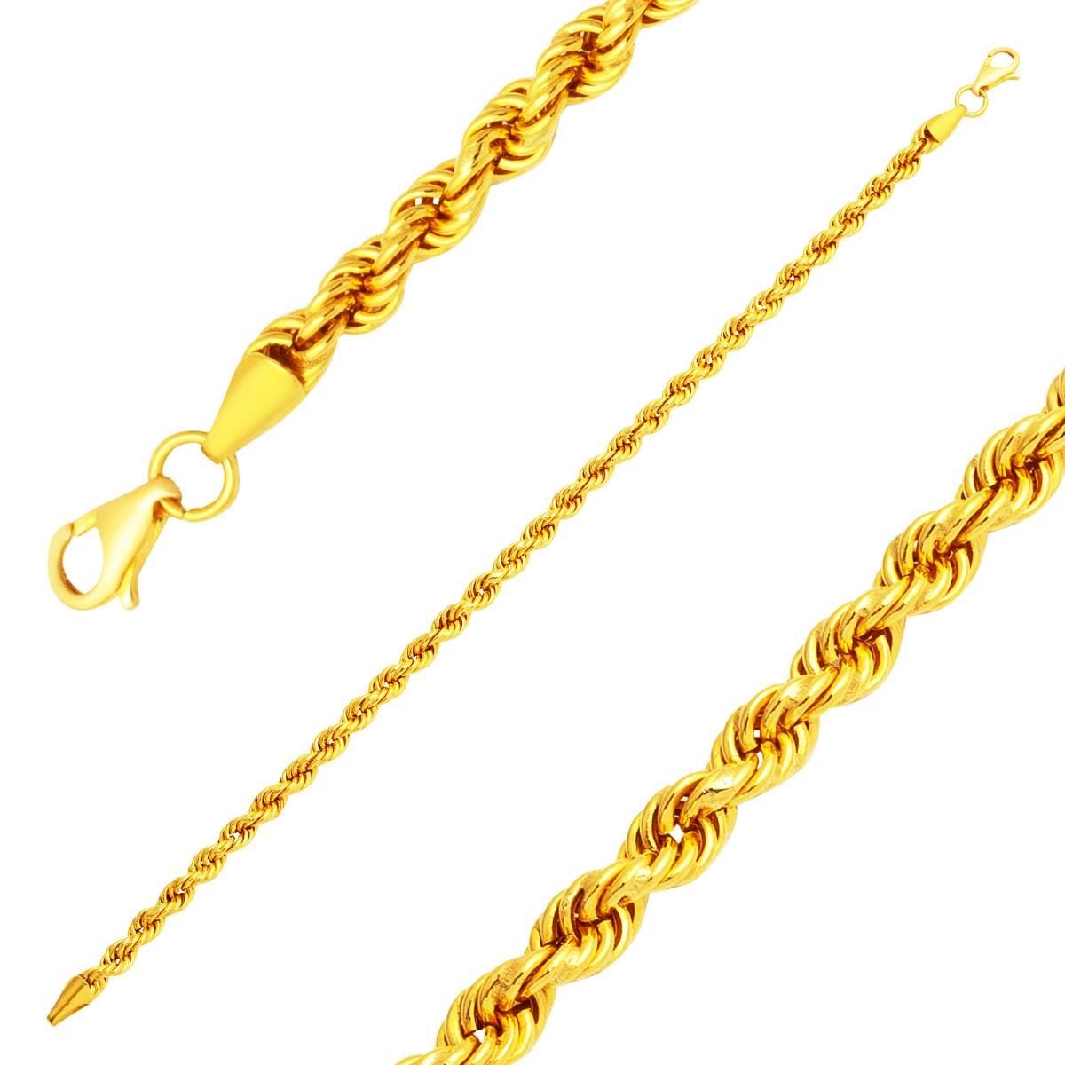 22K Yellow Gold Braided Chain Bracelet (5.33 g)