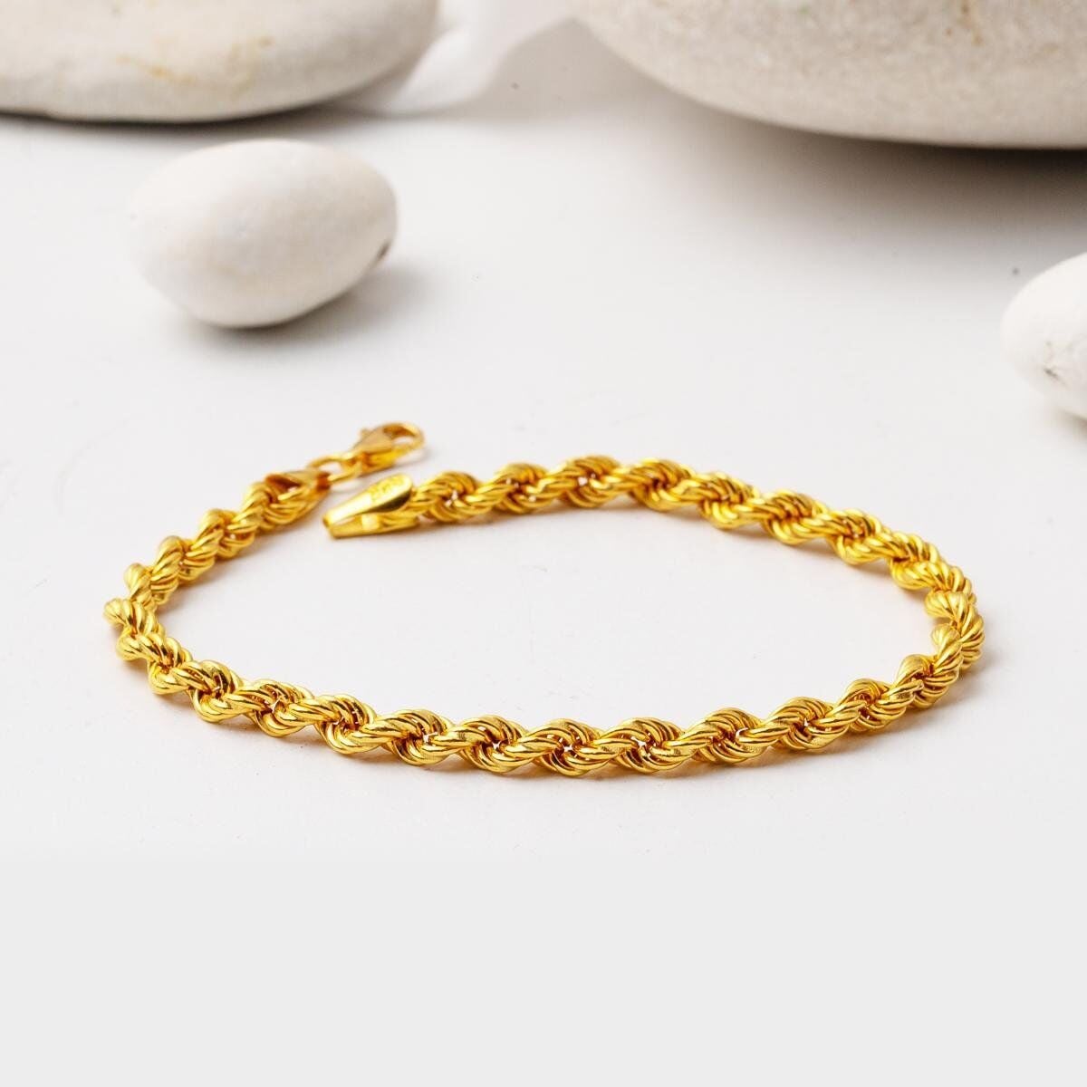 22K Yellow Gold Braided Chain Bracelet (5.33 g)