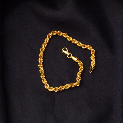 22K Yellow Gold Braided Chain Bracelet (5.33 g)