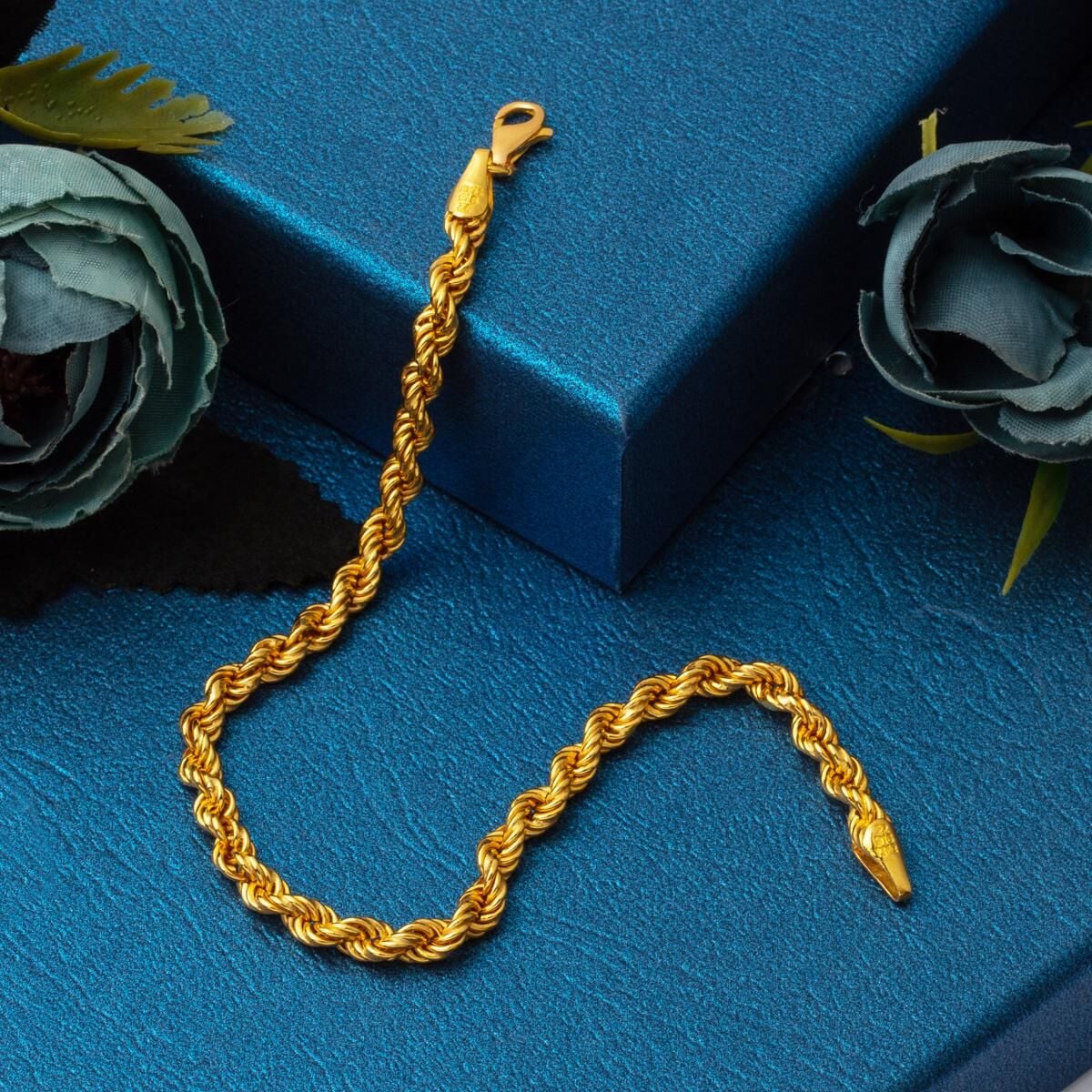22K Yellow Gold Braided Chain Bracelet (5.33 g)