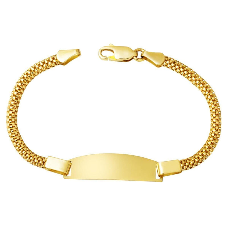 14K Yellow Gold Braided Chain Children's Bracelet