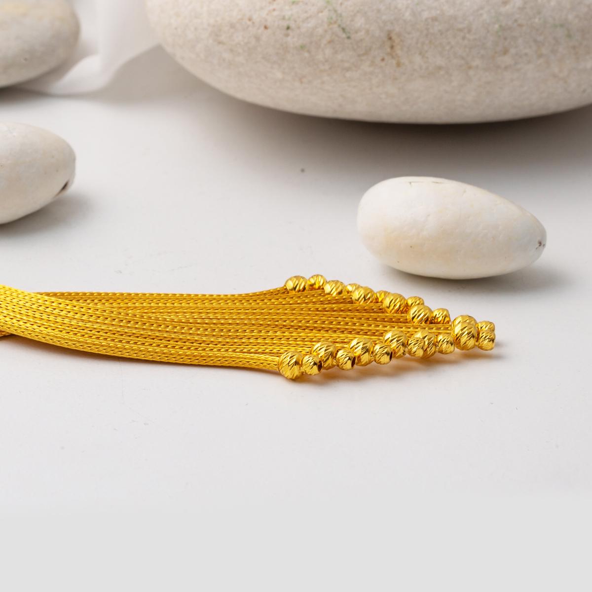 14K Yellow Gold Braided Chain Set