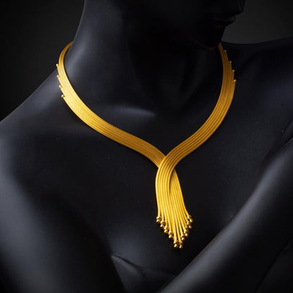 14K Yellow Gold Braided Chain Set