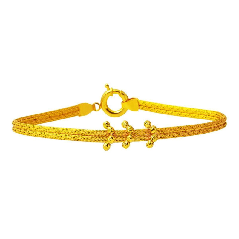 22K Yellow Gold Braided Chain Bracelet (7.06 g)