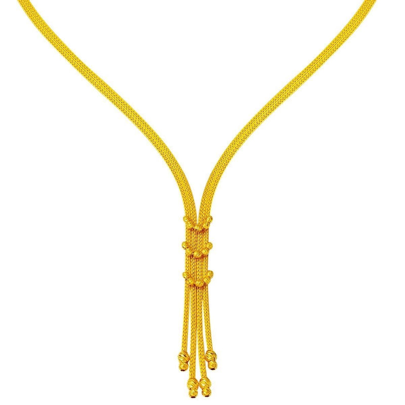 22K Yellow Gold Braided Chain Bridal Collar Necklace