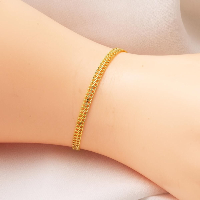 14K Yellow Gold Woven Chain Bracelet (1.26 g)
