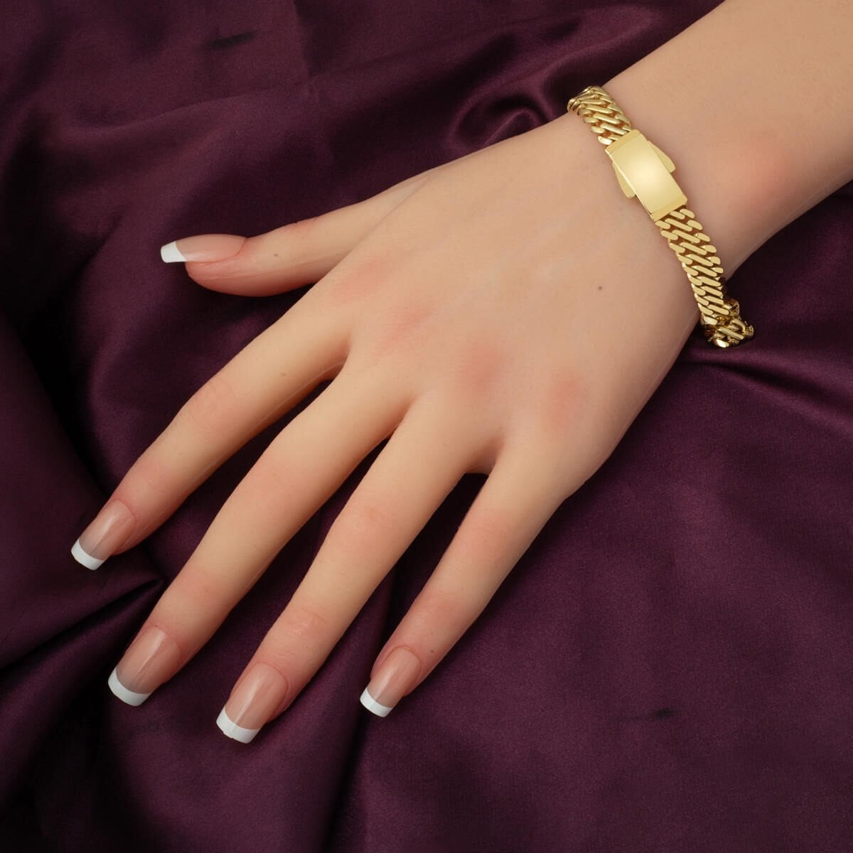 14K Yellow Gold Woven Chain Minimalist Bracelet