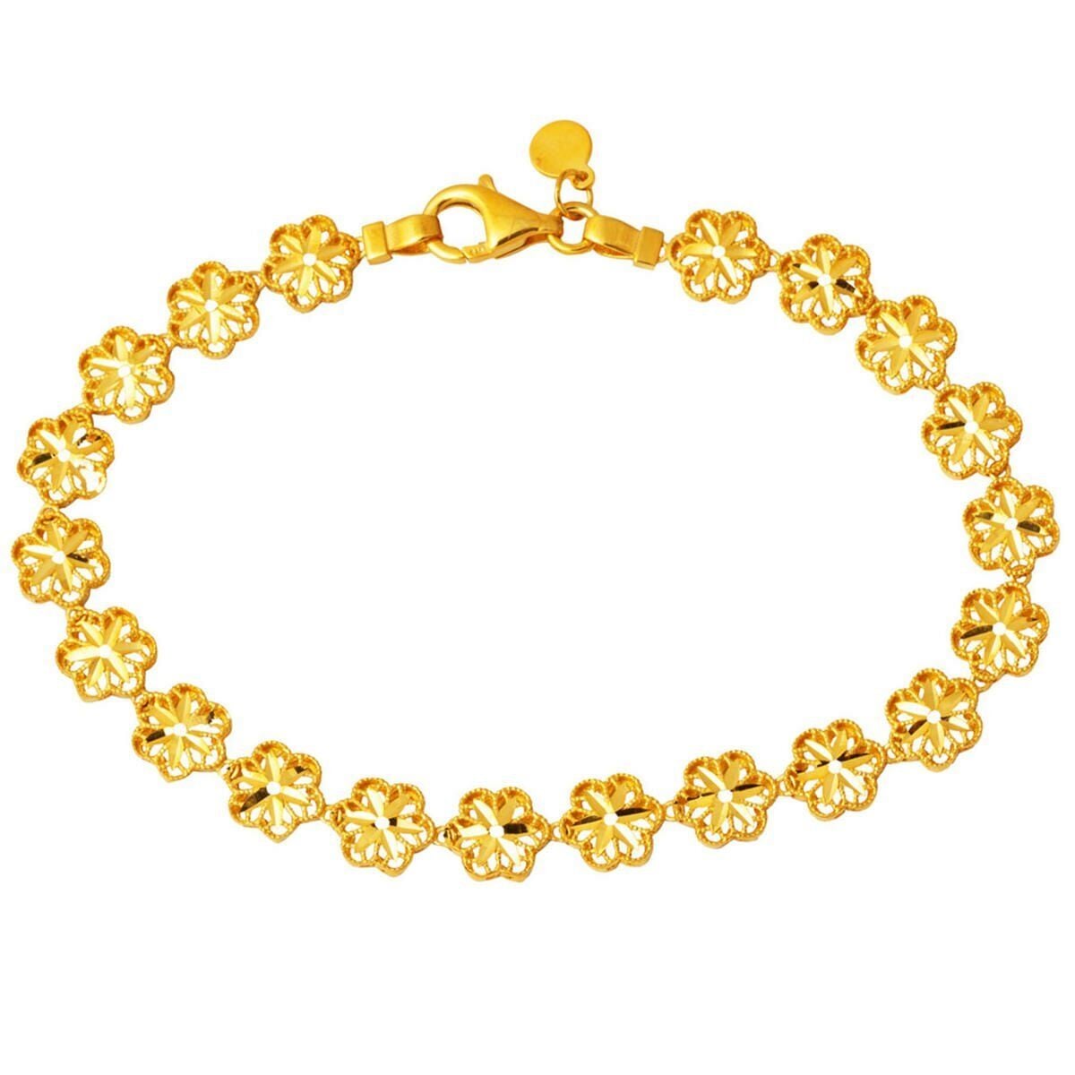 22K Yellow Gold Daisy Bracelet
