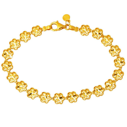22K Yellow Gold Daisy Bracelet