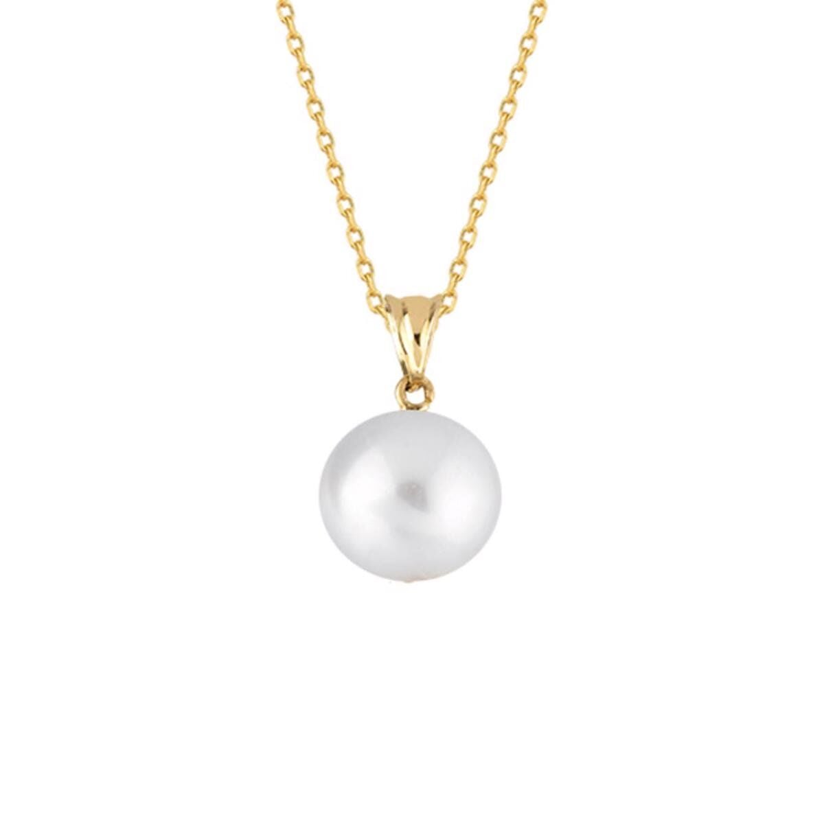 14K Yellow Gold Pearly Pearl 3-Piece Jewelry Set