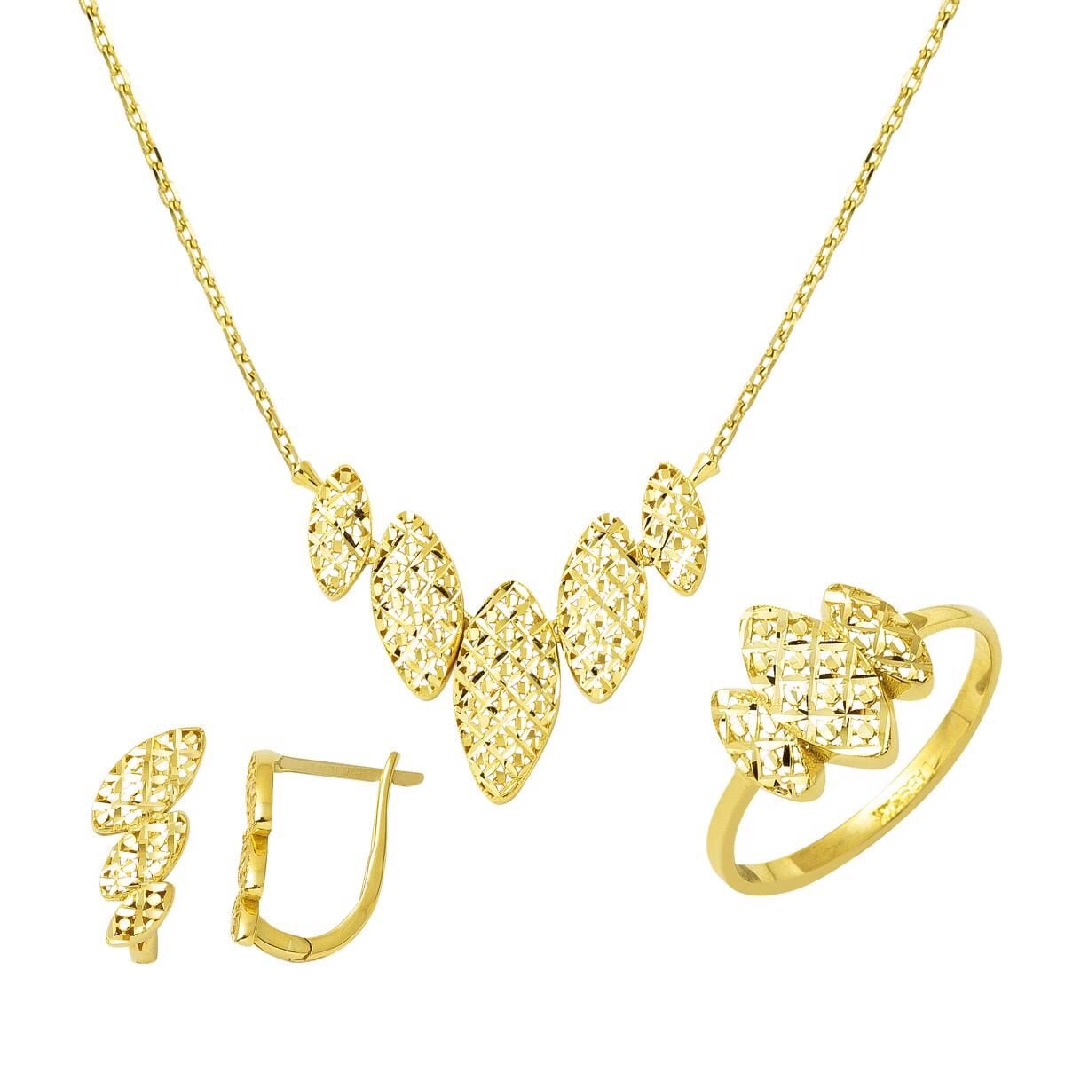 14K Yellow Gold Perspective Jewelry Set (7.13 g)