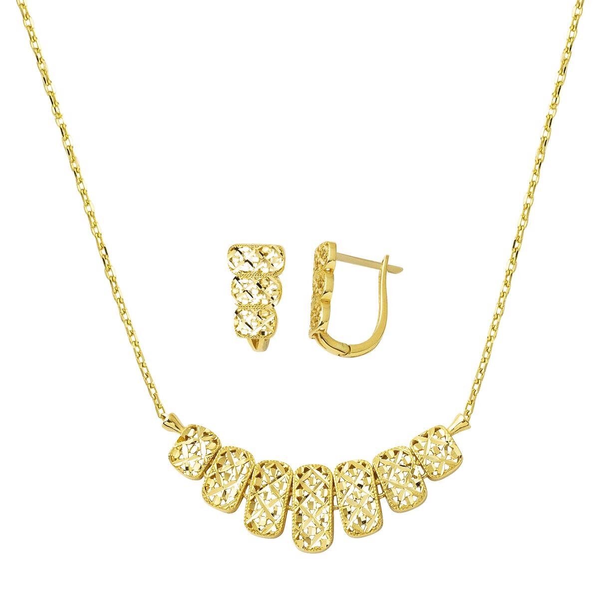14K Yellow Gold Plasma Jewelry Set