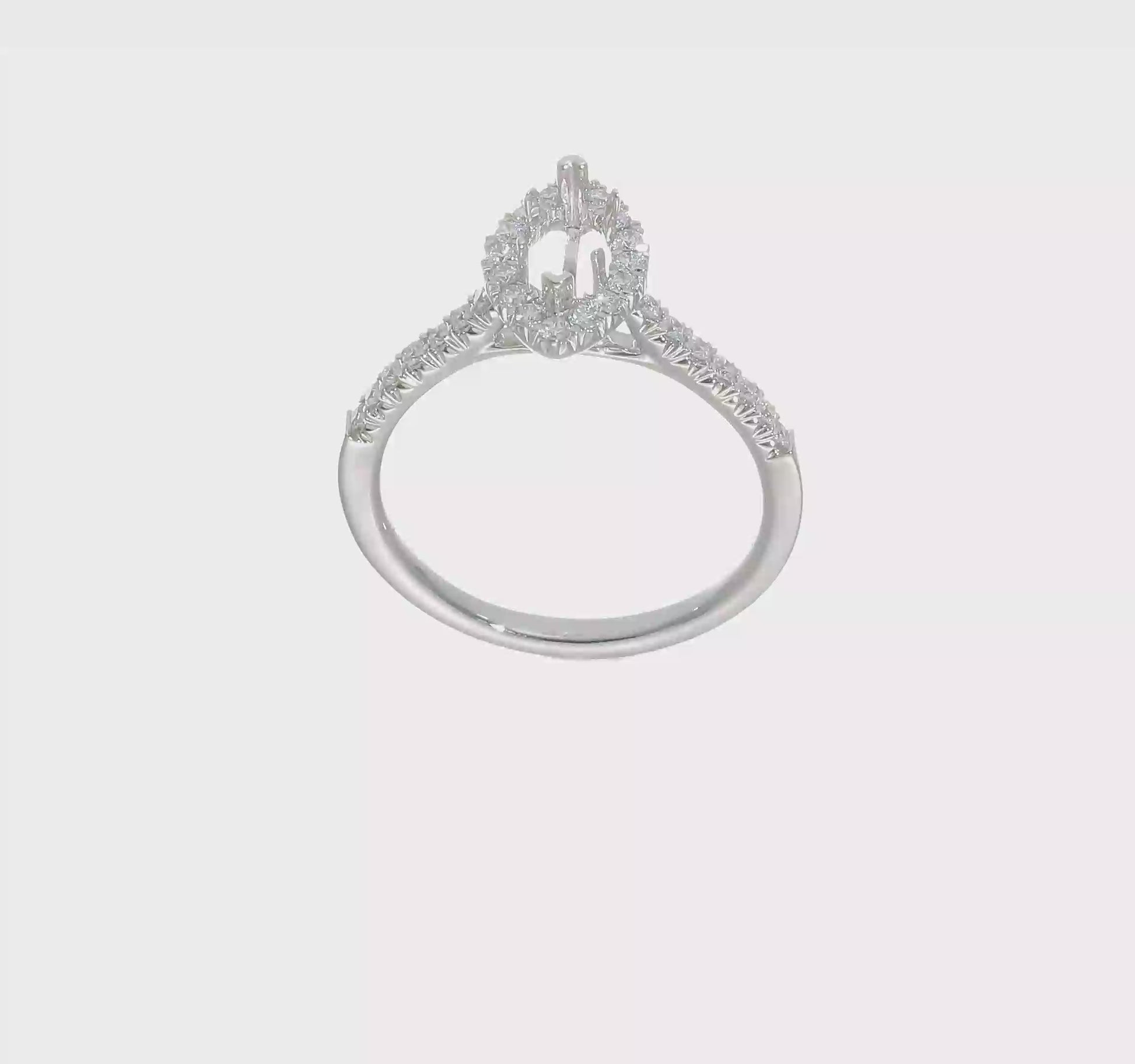14kw Marquise Halo Simulated Diamond Engagement Ring-RM2063E-050-WAA
