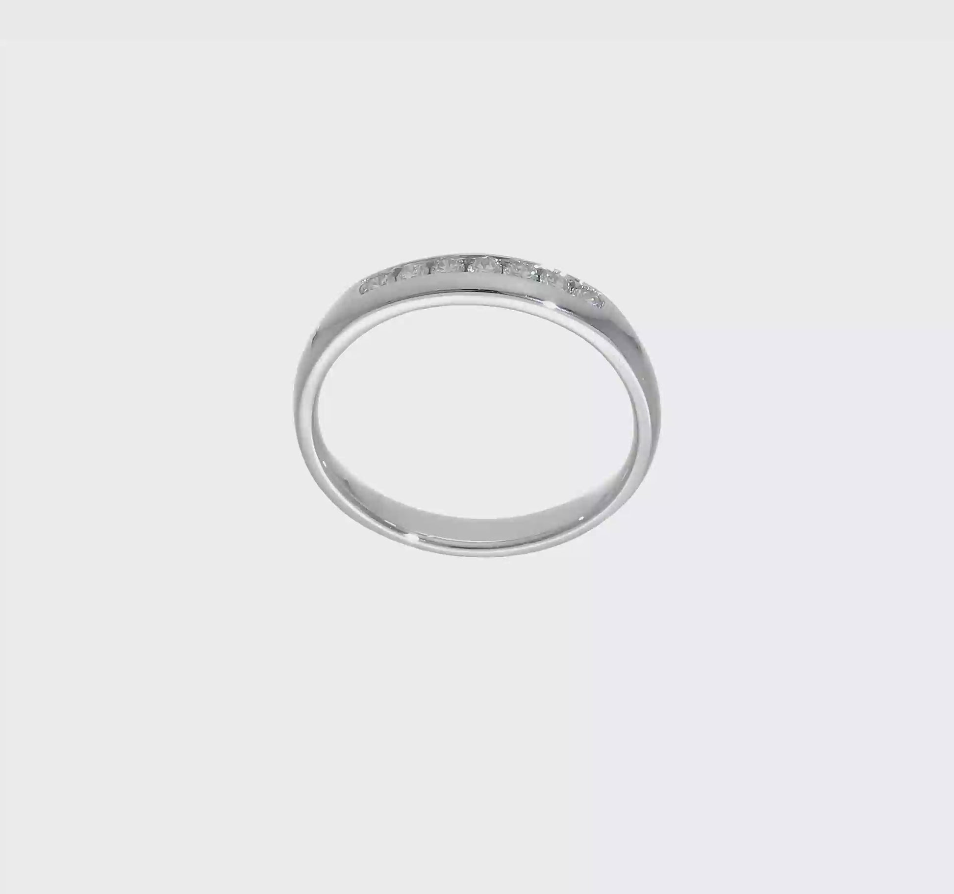 14K White Gold 7-Stone Real Diamond Channel Band-RM3303B-020-WAA