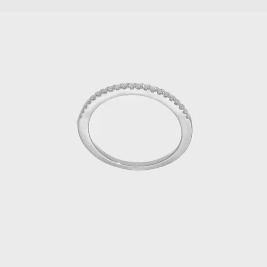0.18ct. CZ Solid Real 14k White Gold Wedding Wedding Band Ring-rm1930b-018-waa