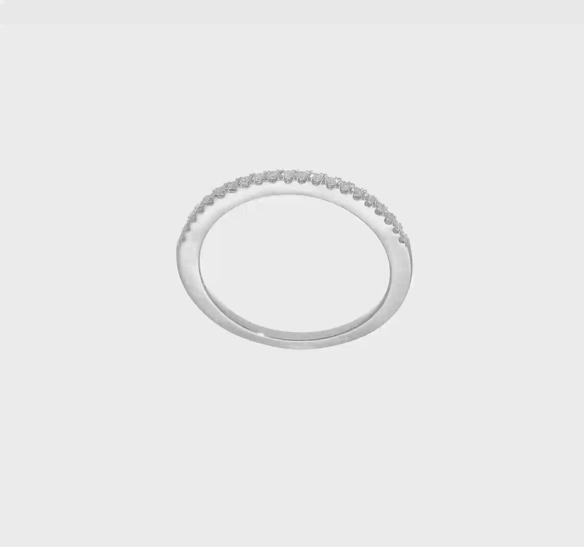 0.18ct. CZ Solid Real 14k White Gold Wedding Wedding Band Ring-rm1930b-018-waa