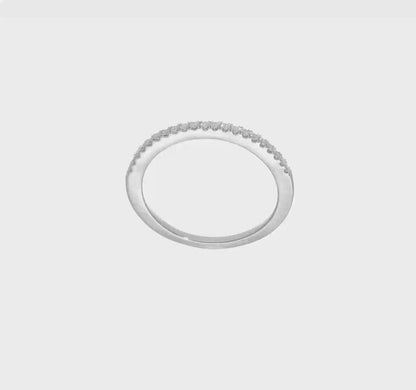0.18ct. CZ Solid Real 14k White Gold Wedding Wedding Band Ring-rm1930b-018-waa