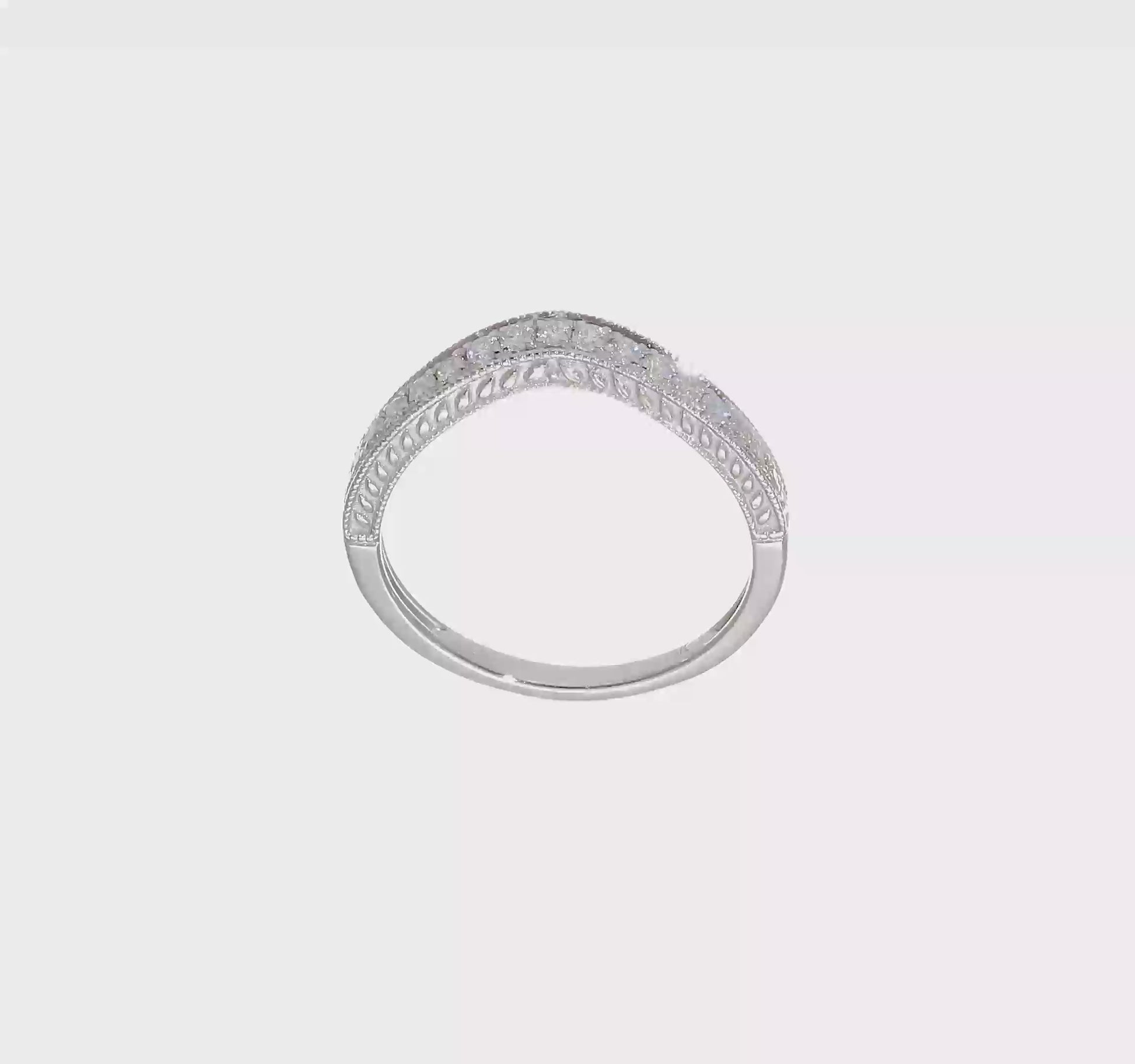 0.25ct. CZ Solid Real 14k White Polish Matching Wedding Wedding Band Ring-RM7900B-025-WAA