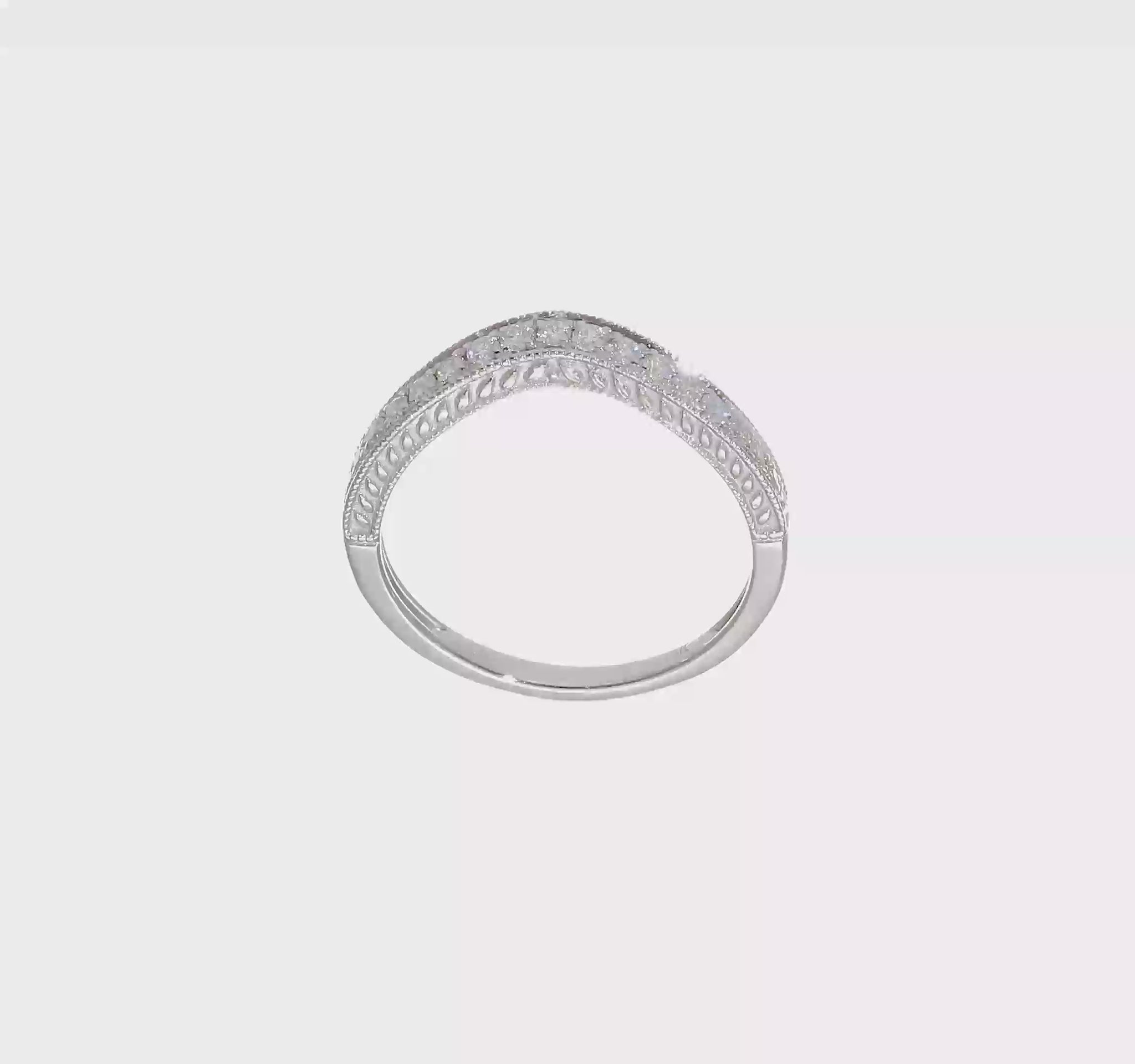 0.25ct. CZ Solid Real 14k White Polish Matching Wedding Wedding Band Ring-RM7900B-025-WAA