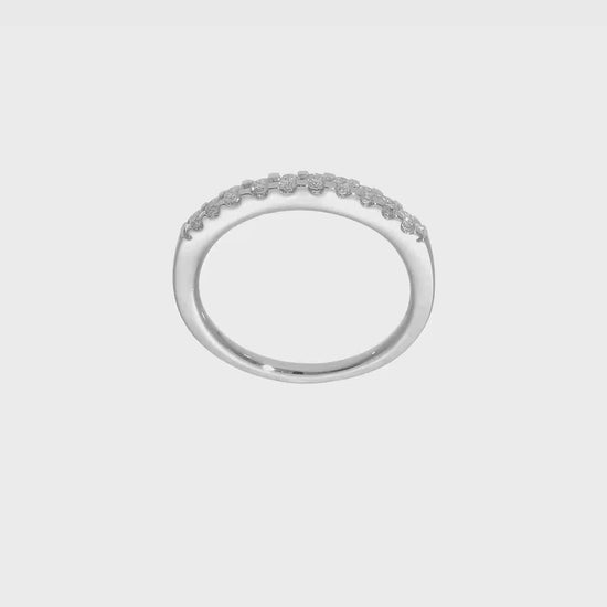 14K White Gold Real Diamond Wedding Band-RM3031B-030-WAA