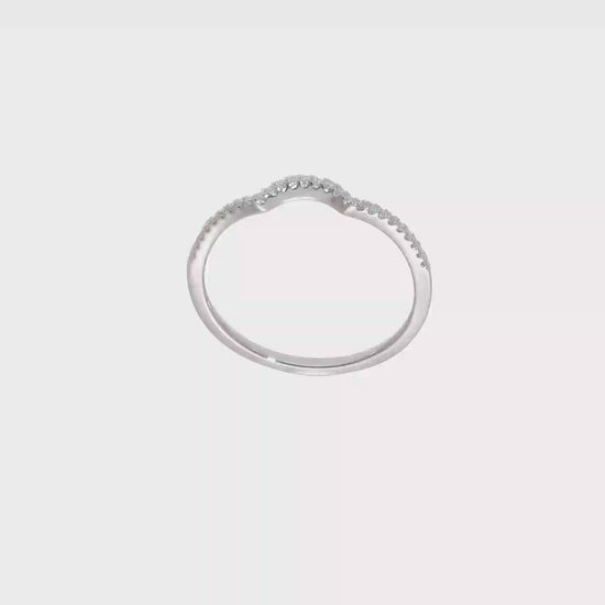 0.11ct. CZ Solid Real 14k White Polished Matching Wedding Wedding Band Ring-rm7888b-011-waa