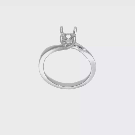 0.25ct. CZ Solid Real 14K White Gold Round Solitaire Engagement Ring Engagement Polished-RM1946E-025-W