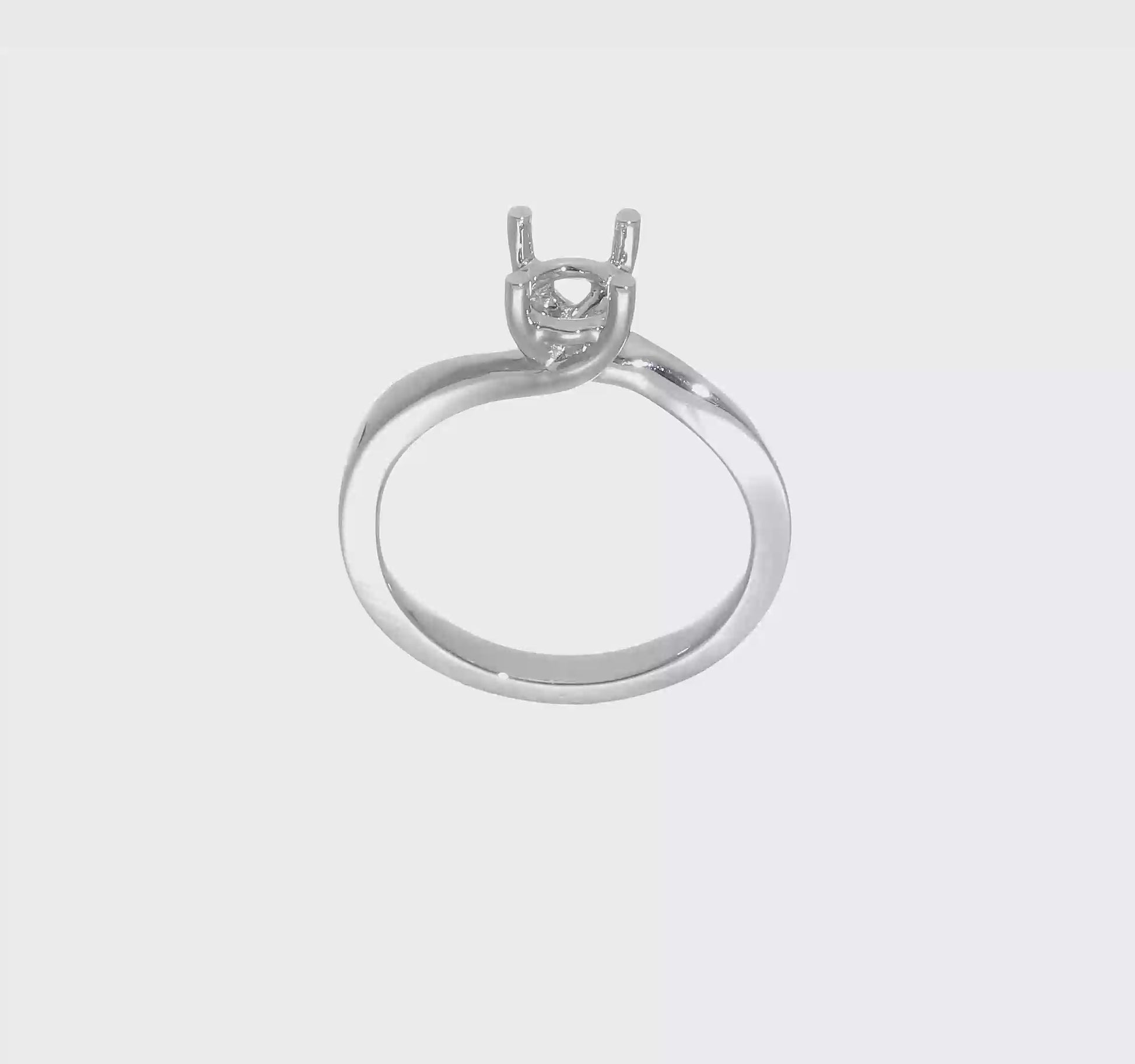 0.25ct. CZ Solid Real 14K White Gold Round Solitaire Engagement Ring Engagement Polished-RM1946E-025-W