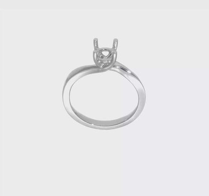 0.25ct. CZ Solid Real 14K White Gold Round Solitaire Engagement Ring Engagement Polished-RM1946E-025-W