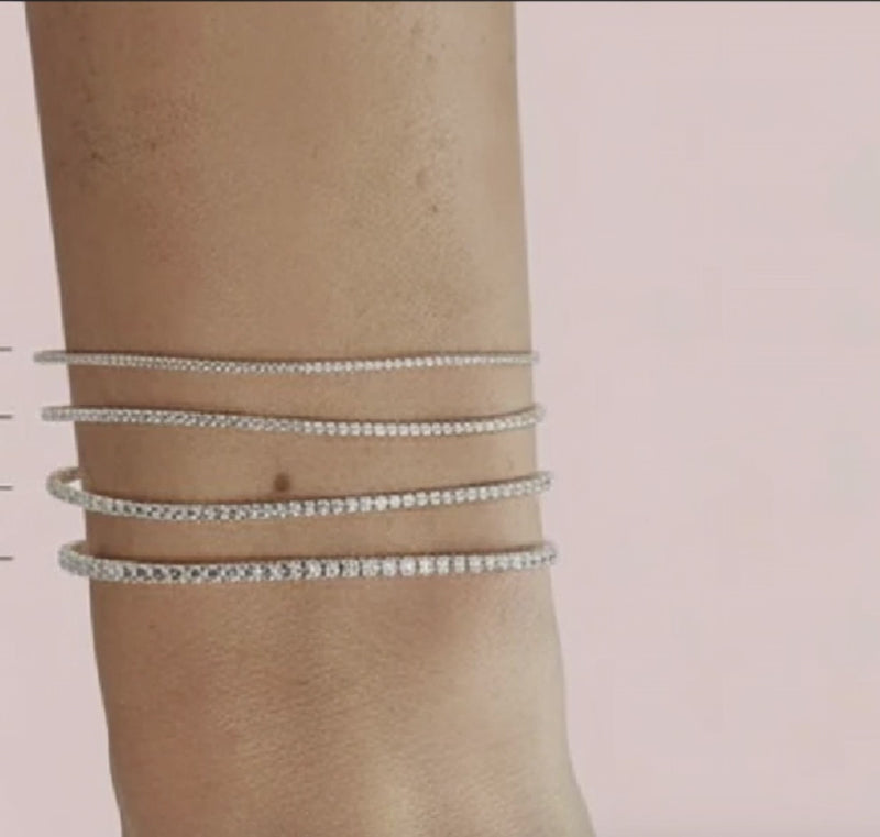 Diamond Tennis Anklet for Women | 14K Gold Natural Diamonds