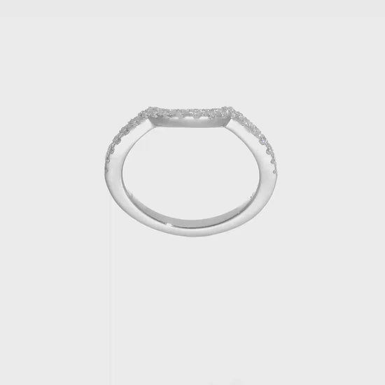 14k White Gold Real Diamond Wedding Band-RM2142B-040-WAA