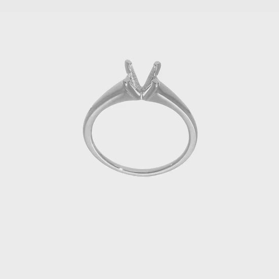 0.25ct. CZ Solid Real 14k White Gold Solitaire Engagement Ring-rm1932e-025-w