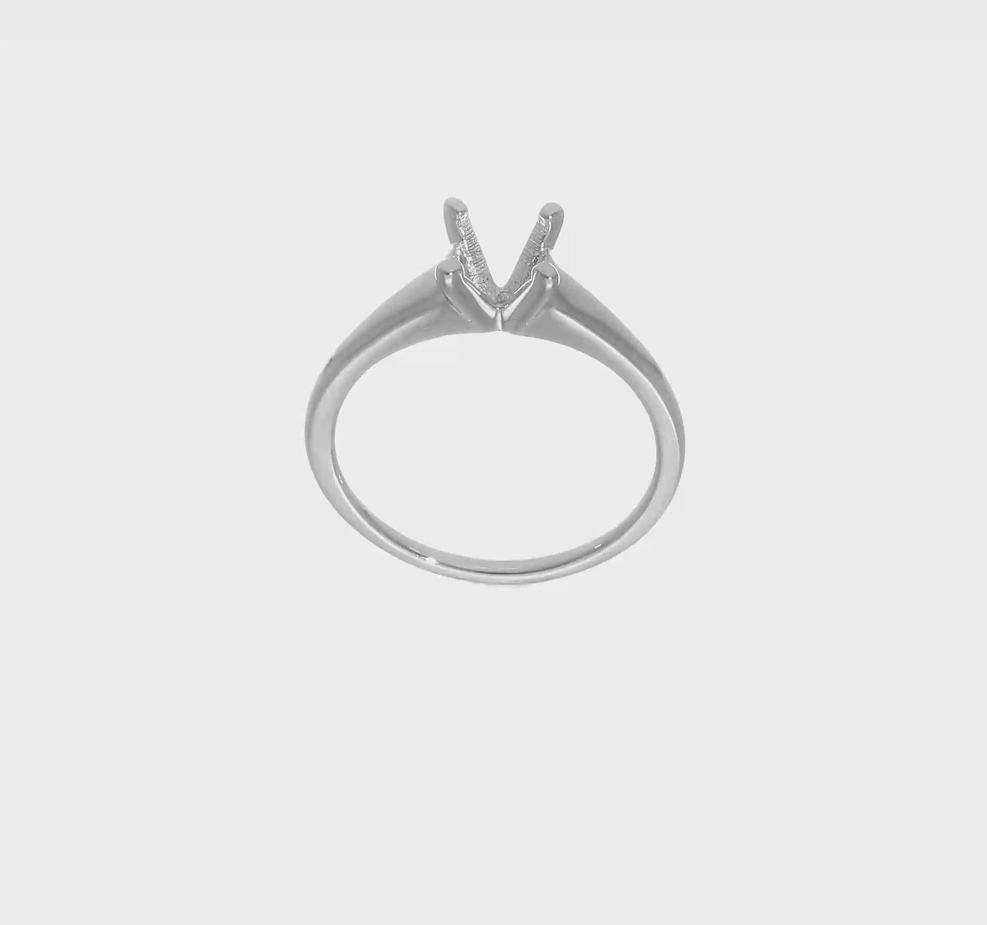 0.25ct. CZ Solid Real 14k White Gold Solitaire Engagement Ring-rm1932e-025-w