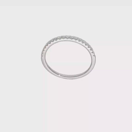 0.25ct. CZ Solid Real 14k White Polished Matching Wedding Wedding Band Ring-rm7878b-025-waa