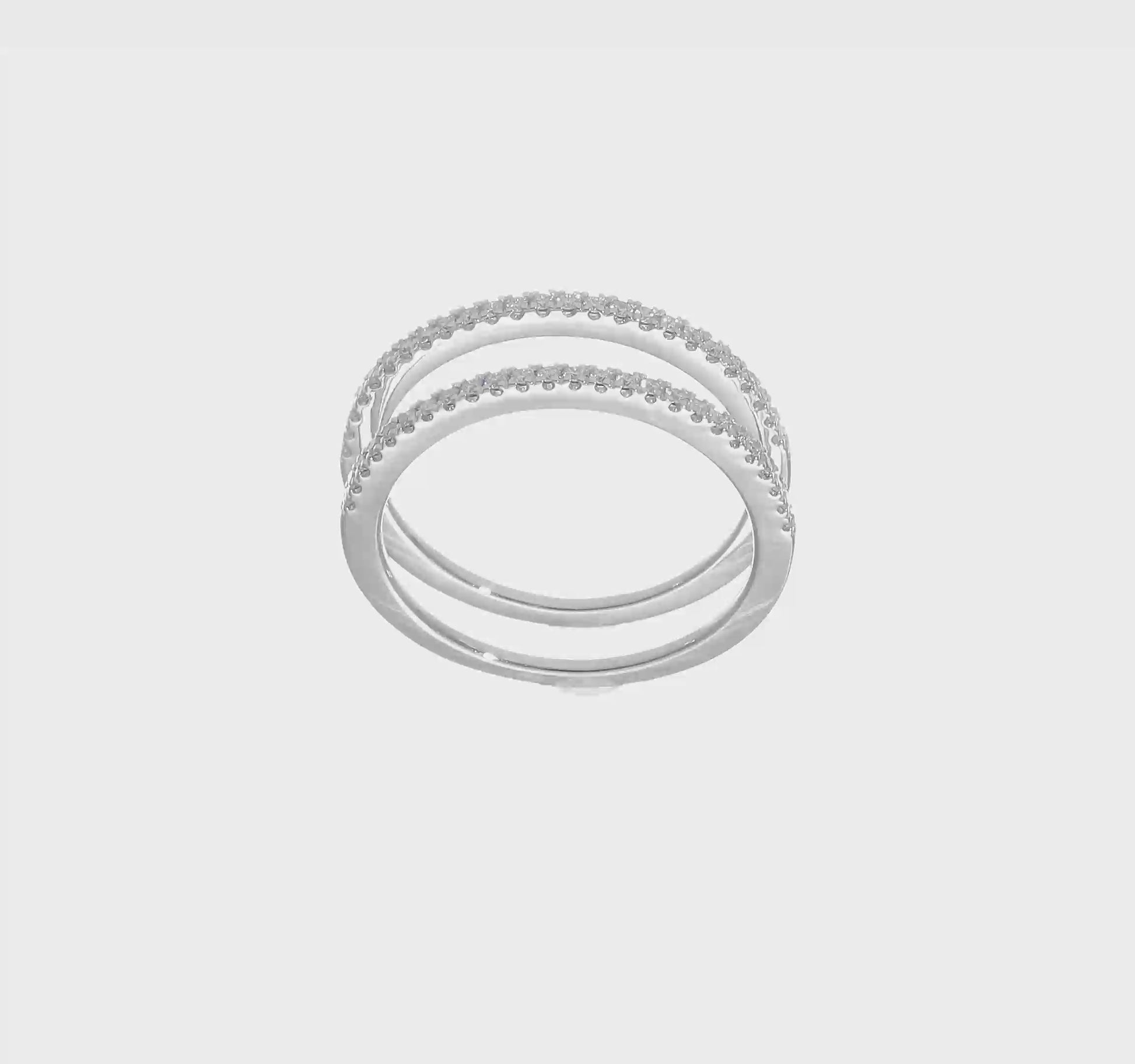 14k White Gold Real Diamond Set of 2 Wedding Bands-RM2072B-025-WAA
