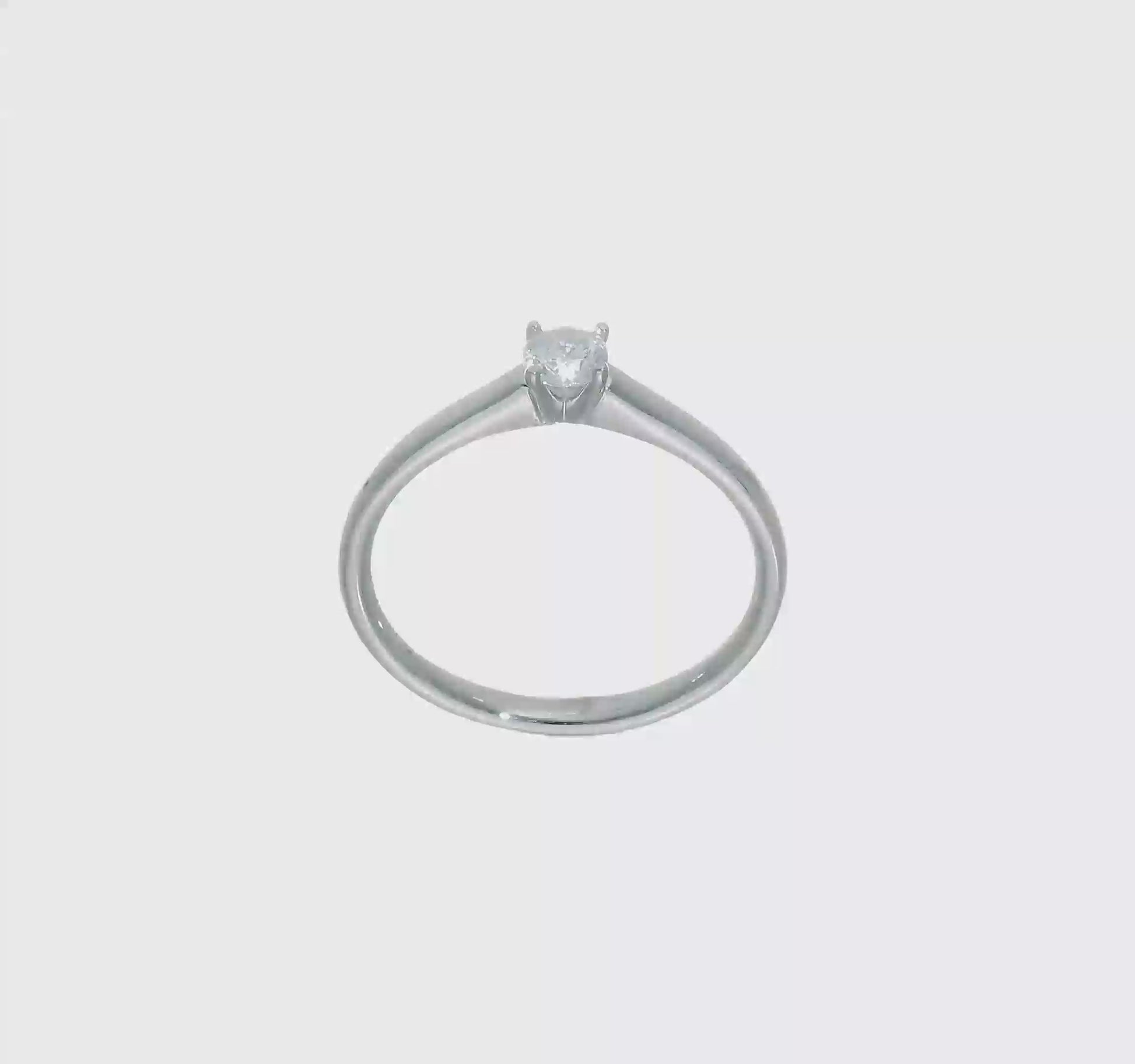 0.25ct. CZ Solid Real 14k White Gold Solitaire Engagement Ring-RM1934E-025-W