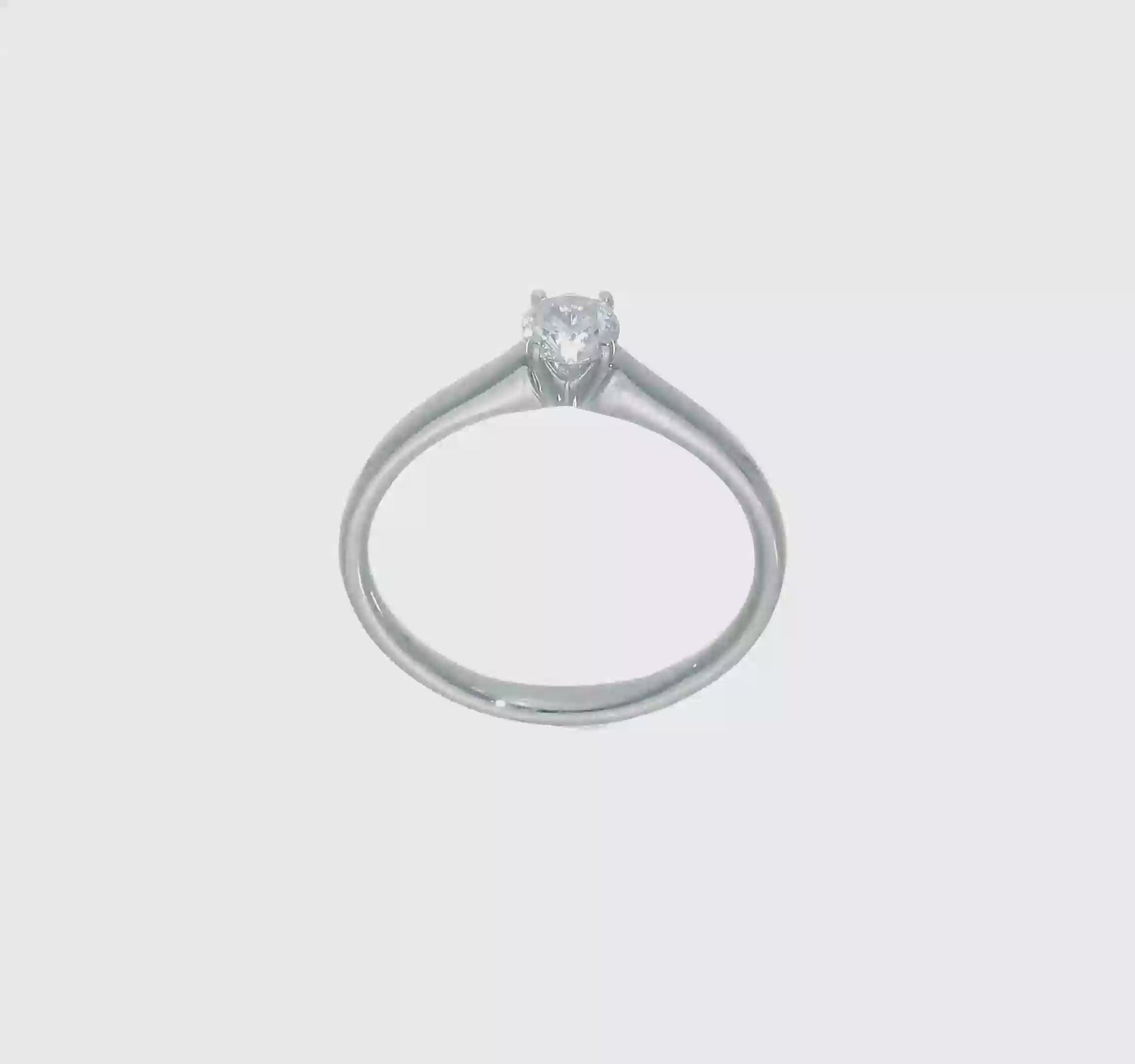 0.33ct. CZ Solid Real 14k White Gold Solitaire Engagement Ring-RM1934E-033-W