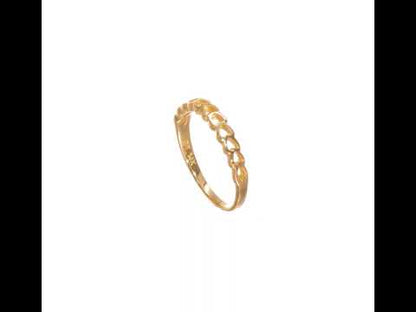 14K Yellow Gold Polished Hearts Ring