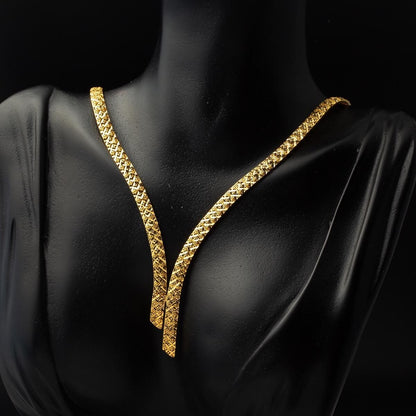 14K Yellow Gold Princess Collar Necklace