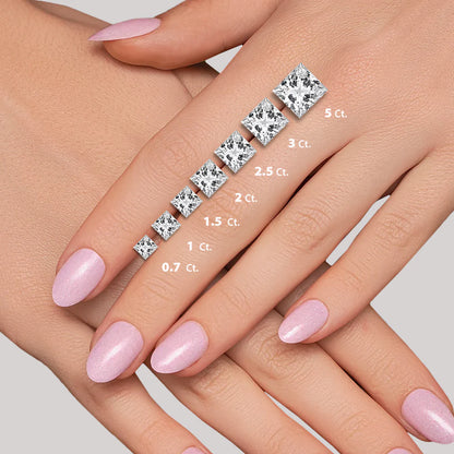 1.0 CT. T.W. Princess-Cut Natural Clarity Enhanced Diamond Solitaire Engagement Ring in Solid 14K Rose Gold (I/I1)