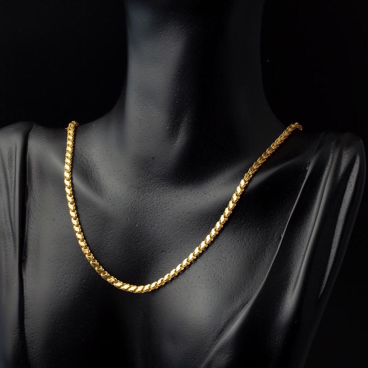 22K Yellow Gold Maras Sequin Chain 65 cm