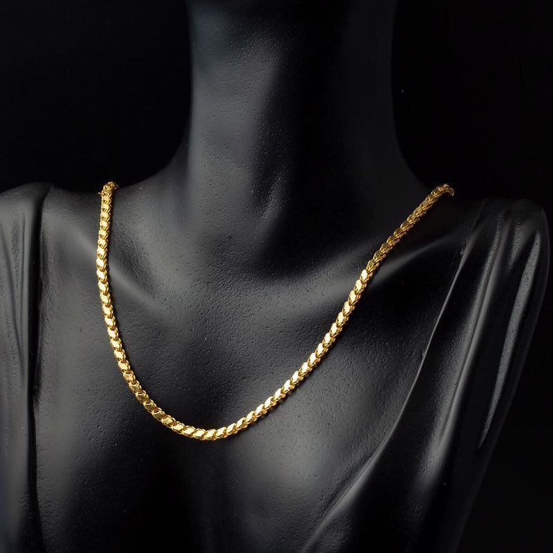 22K Yellow Gold Maras Sequin Chain 65 cm