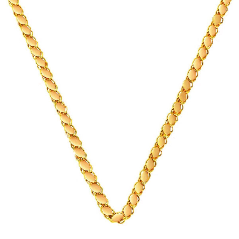 22K Yellow Gold Maras Sequin Chain 65 cm